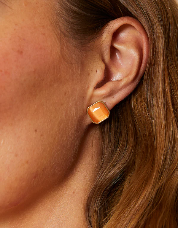 Chateau Stud Earrings Optic Sunstone