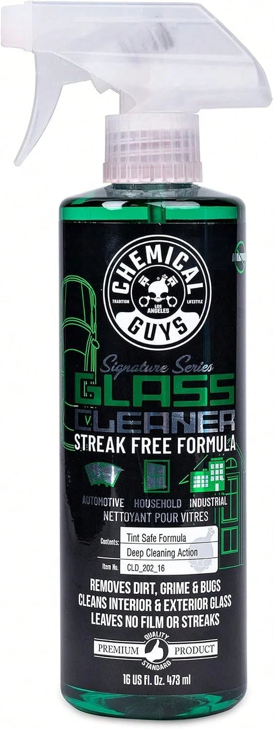 Chemical Guys Glass Cleaner Signature Series- Ammonia-Free Window And Mirror Spray For Cars, Trucks, SUVs, And RVs- For Tinted Glass, Windshields, Household Windows &Amp; Interior Surfaces- 16 Oz