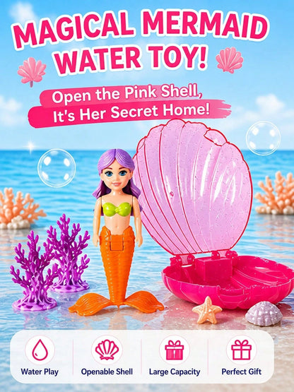 Children's Mermaid Pool Toy, Transparent Shell Mermaid, Summer Pool Party Gift, Beach Toy, Pool Toy, Bath Toy