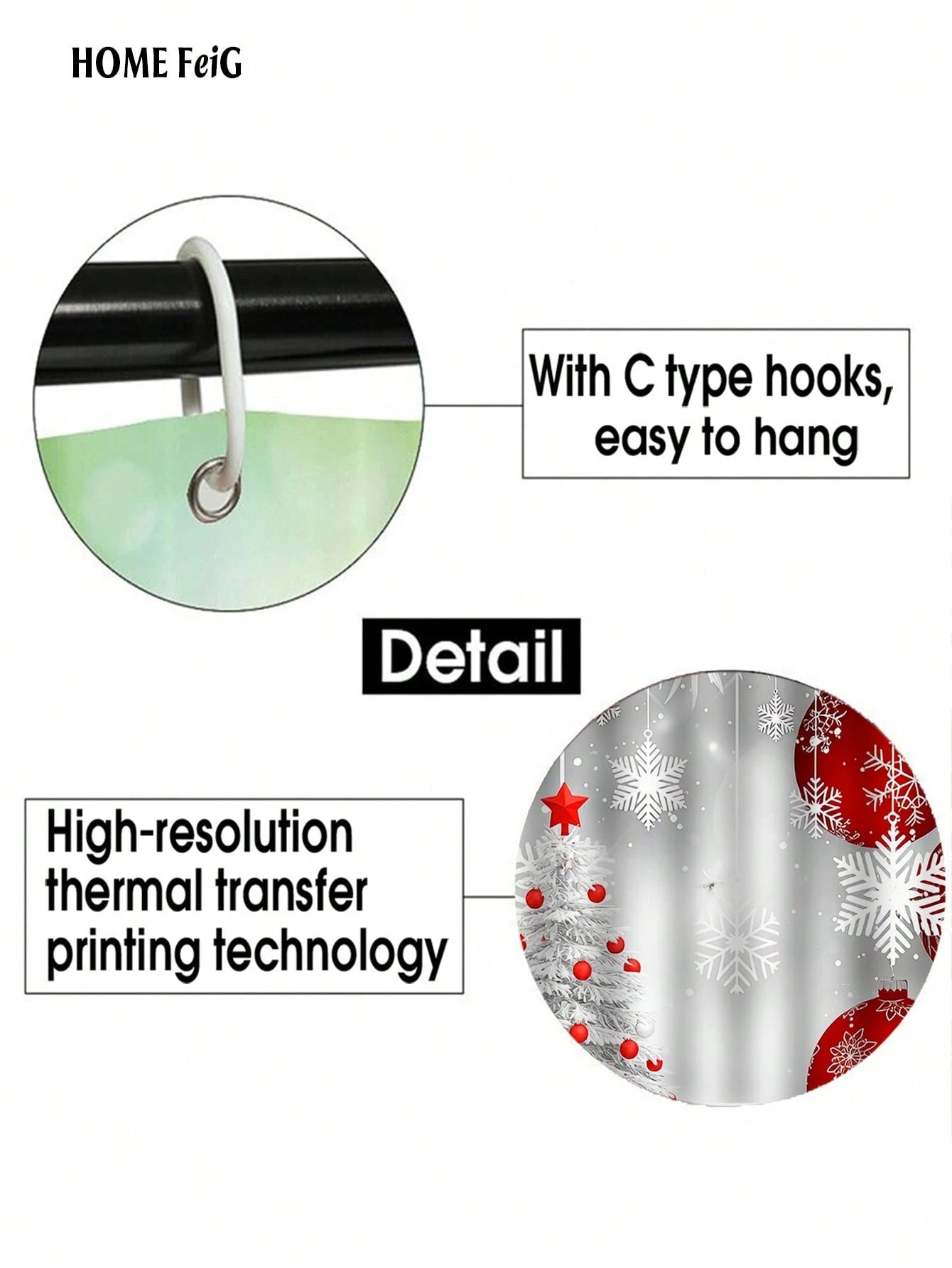 Christmas Decorations 4pcs Silver White Red Shower Curtain Bathroom Set,Winter Snowflake Tree Ornament Waterproof And Wear-Resistant Bathroom Decor And Accessories,With 12 Hooks- Includes Toilet Seat