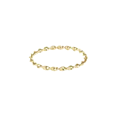 Classic Gold Twisted Thin Band Ring