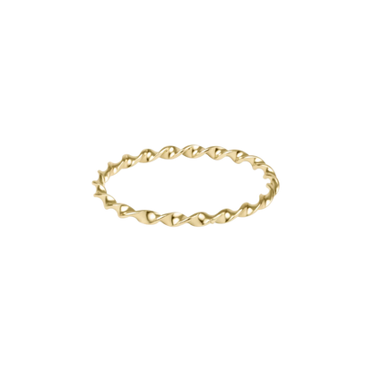 Classic Gold Twisted Thin Band Ring