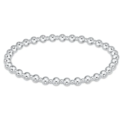 Classic Grateful Pattern 4mm Bead Bracelet Sterling