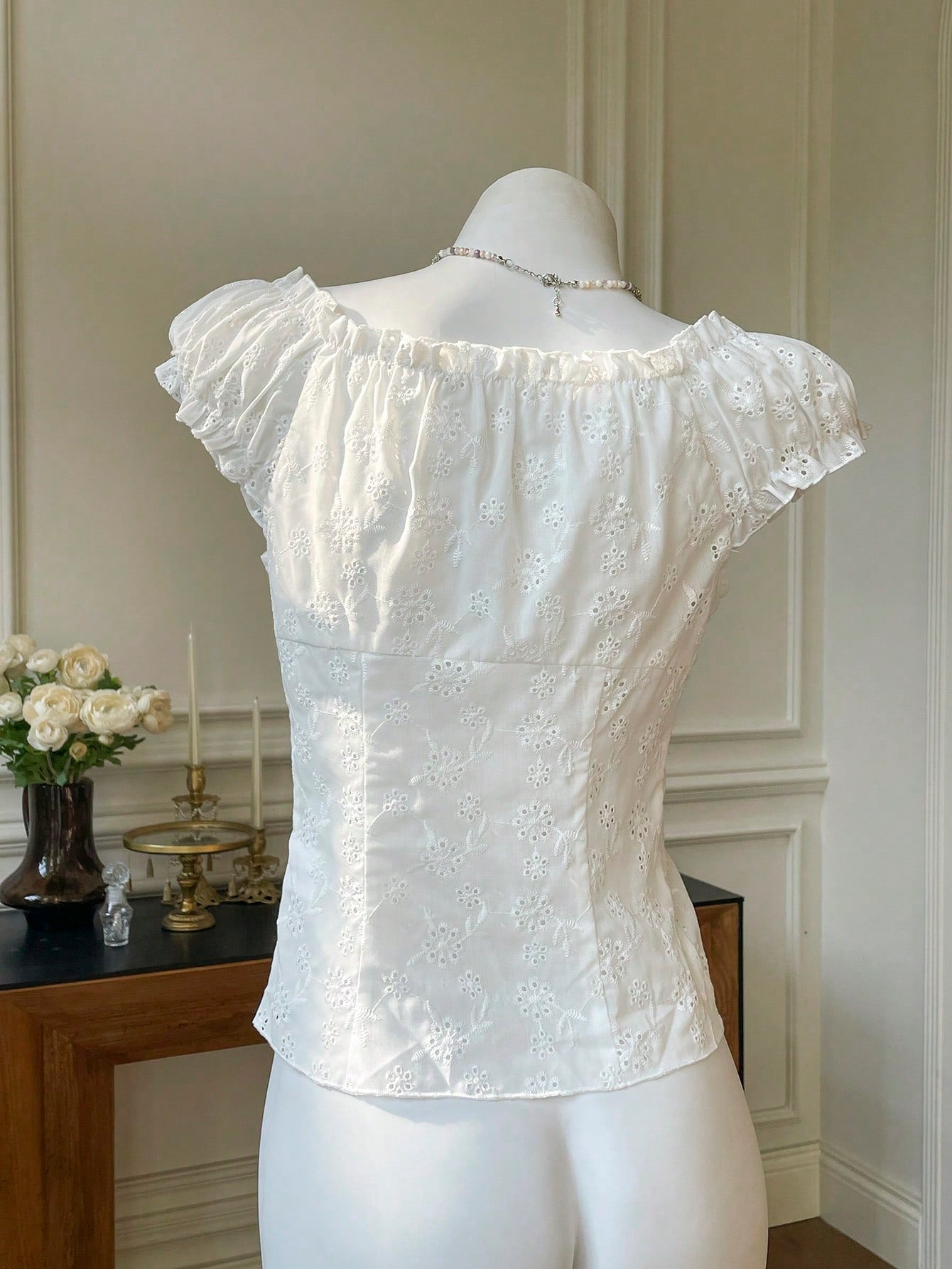 Comfortcana White Jacquard Woven Shirt, Fashion Design Suitable For Summer