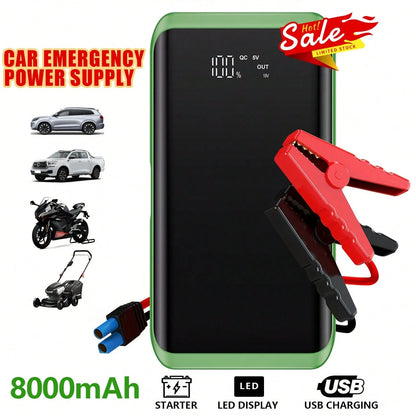 Compact 4500A Car Battery Jump Starter 12V, Winter-Use Emergency Power Bank, USB Charging & LED Torch Fits Glove Box, Emergency Kit For Cars SUV, Ideal Gift For Husband Dad Son, Fast Charging Gear