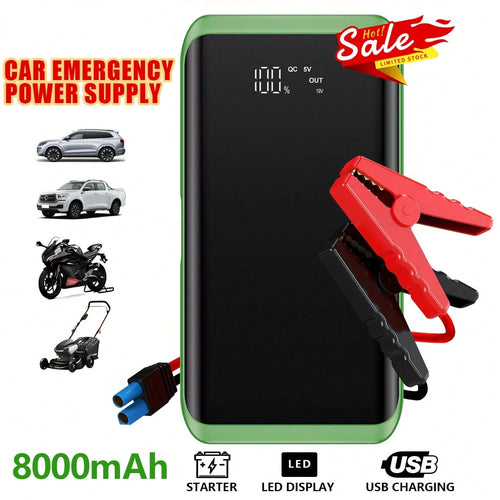 Compact 4500A Car Battery Jump Starter 12V, Winter-Use Emergency Power Bank, USB Charging & LED Torch Fits Glove Box, Emergency Kit For Cars SUV, Ideal Gift For Husband Dad Son, Fast Charging Gear