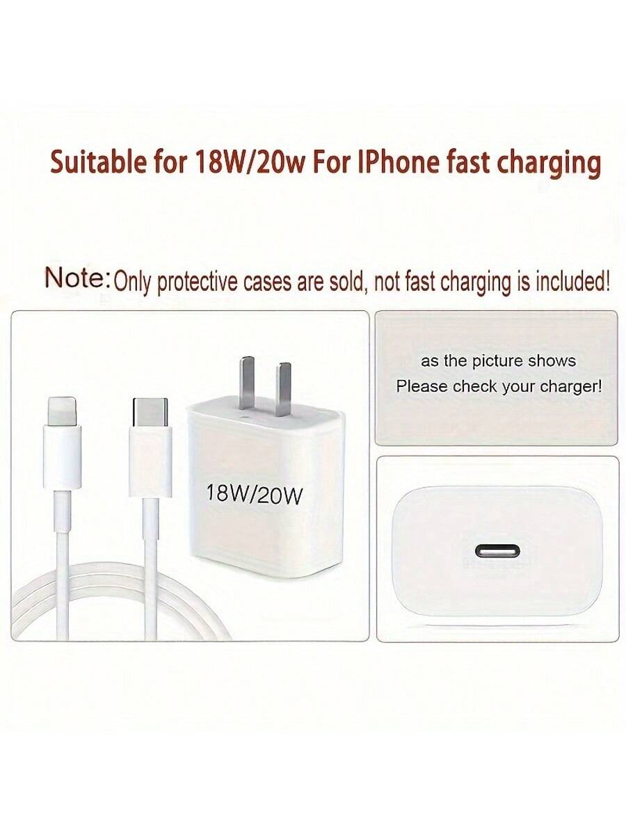 Compatible With 16 Pro Max Daisy Apple Charger Protector Case, High-End 15 Pro 30W Fast Charging Adapter Head Protective Cover, Lovely 13 Data Cable Winding Rope Anti-Breaking Compatible With IPhone 1
