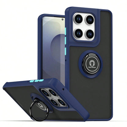 Compatible With Moto Edge60/50/40/30Pro/G12345678998765421 Phone Case, Skin-Friendly Anti-Fingerprint Ring Holder Shockproof Luxury Protective Case With Dust-Proof Holes, Thick Edges, Electroplated, C