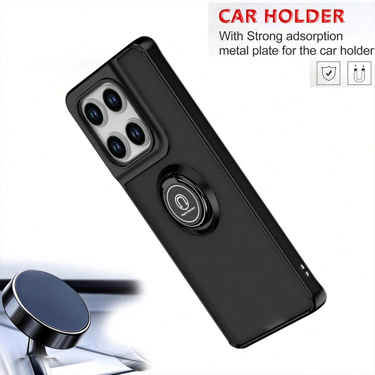 Compatible With Moto Edge60/50/40/30Pro/G12345678998765421 Phone Case, Skin-Friendly Anti-Fingerprint Ring Holder Shockproof Luxury Protective Case With Dust-Proof Holes, Thick Edges, Electroplated, C