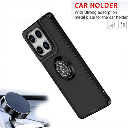 Compatible With Moto Edge60/50/40/30Pro/G12345678998765421 Phone Case, Skin-Friendly Anti-Fingerprint Ring Holder Shockproof Luxury Protective Case With Dust-Proof Holes, Thick Edges, Electroplated, C