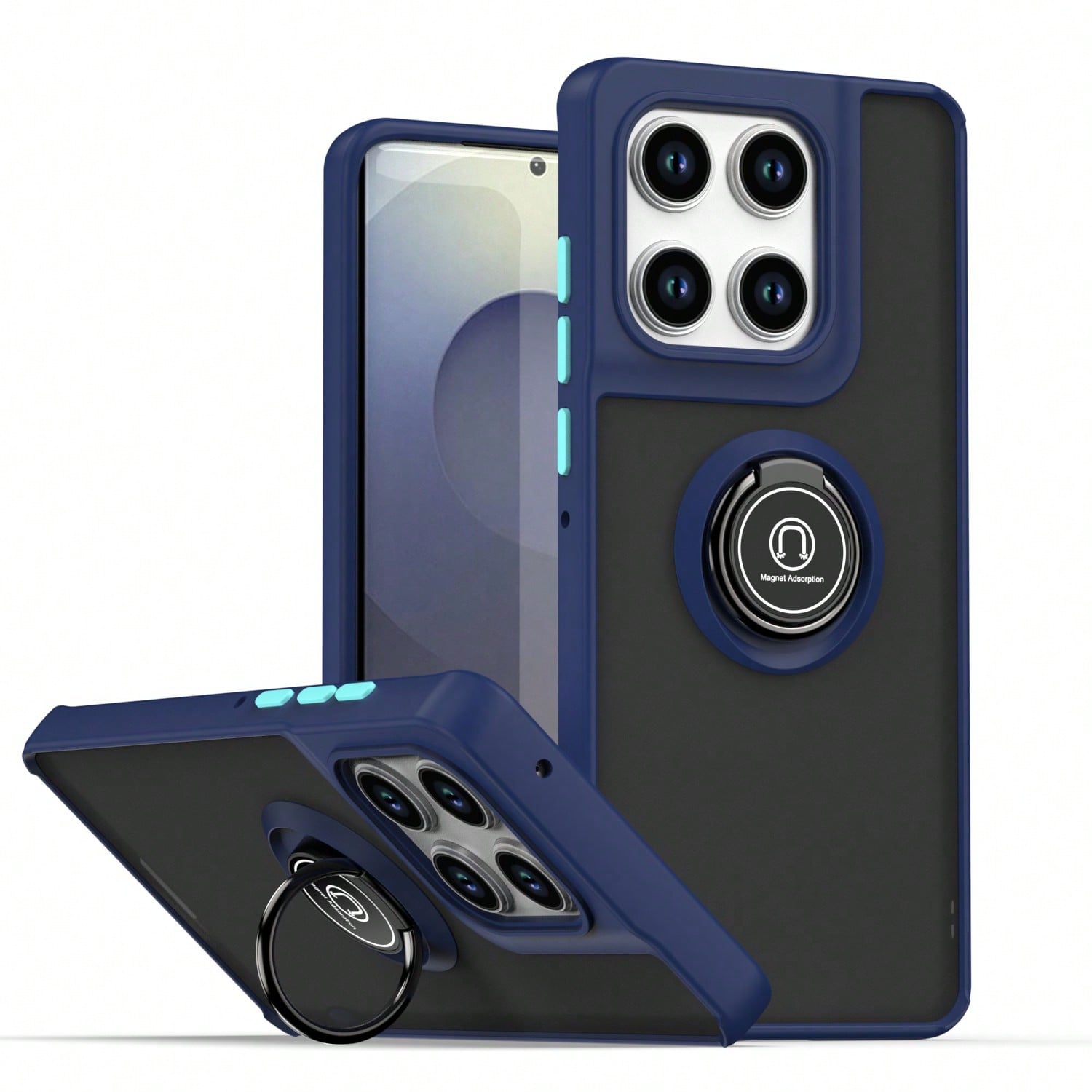 Compatible With Moto Edge60/50/40/30Pro/G12345678998765421 Phone Case, Skin-Friendly Anti-Fingerprint Ring Holder Shockproof Luxury Protective Case With Dust-Proof Holes, Thick Edges, Electroplated, C