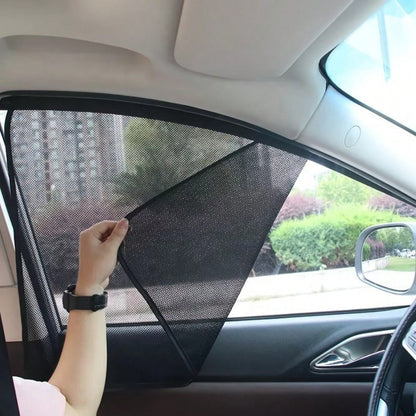 Complete Privacy And Sun Protection Window Film Kit- Titanium Silver Solar Tint With 10 Magnetic Car Sunshades