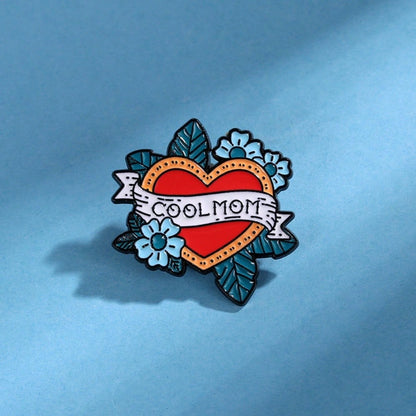 COOL MOM Enamel Brooch Fashion Decorative Brooches Ornaments Lapel Bag Badges Jewelry Gifts 2025 New Style Mother's Day Dress Accessories Pin For Clothes Bag Charm School Office Accessories Shirts Jac