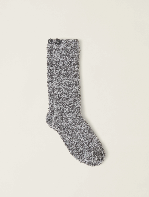 Cozy Chic Heathered Socks Slate Blue White