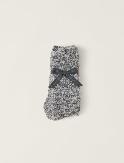 Cozy Chic Heathered Socks Slate Blue White