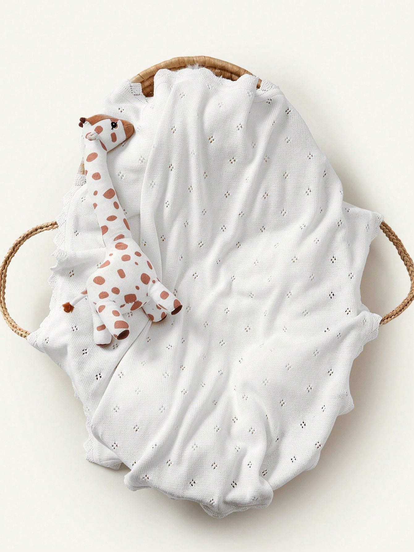 Cozy Pixies Baby Lace Edging Knitted Swaddle Blanket Love Valentine