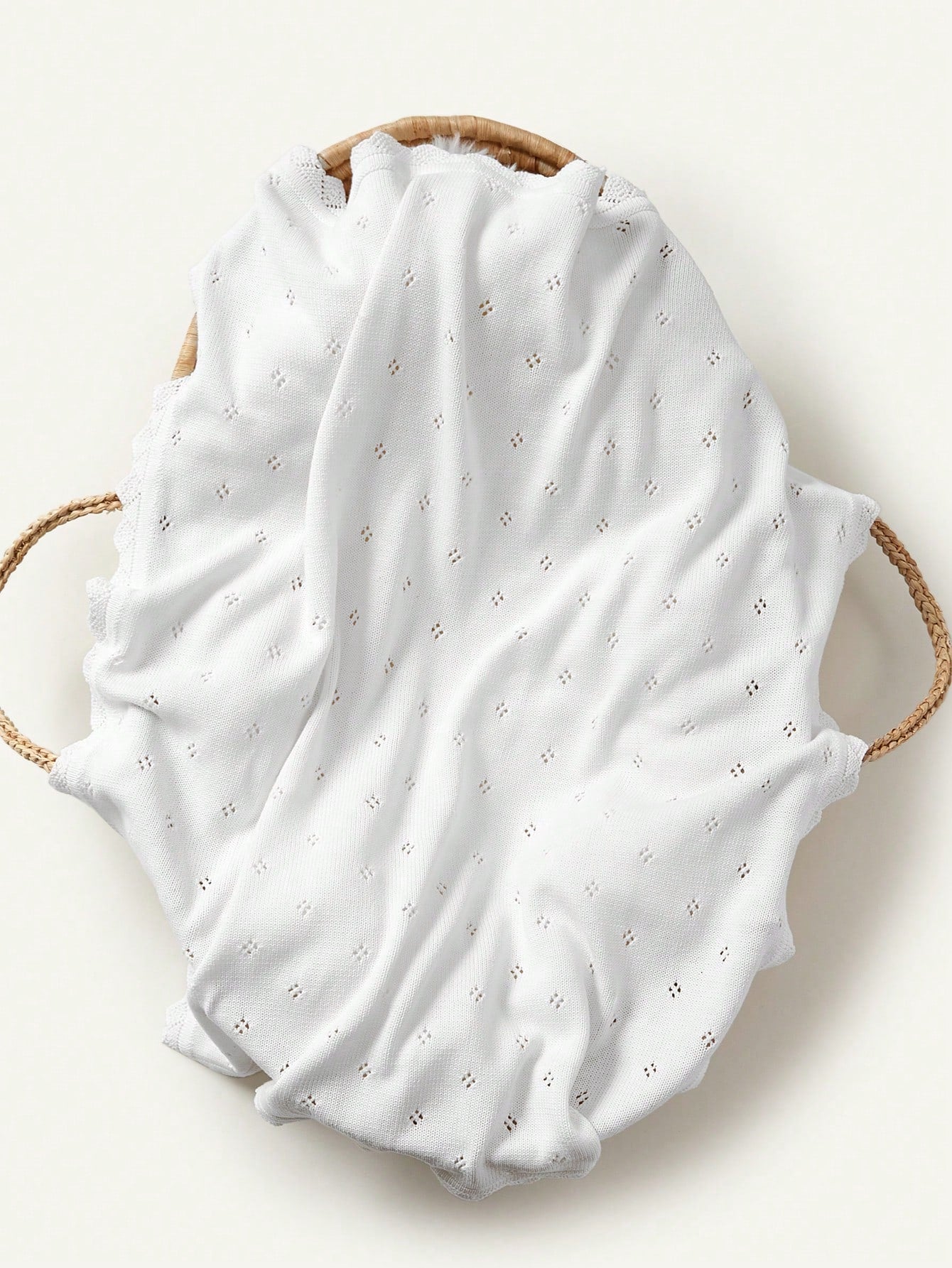 Cozy Pixies Baby Lace Edging Knitted Swaddle Blanket Love Valentine