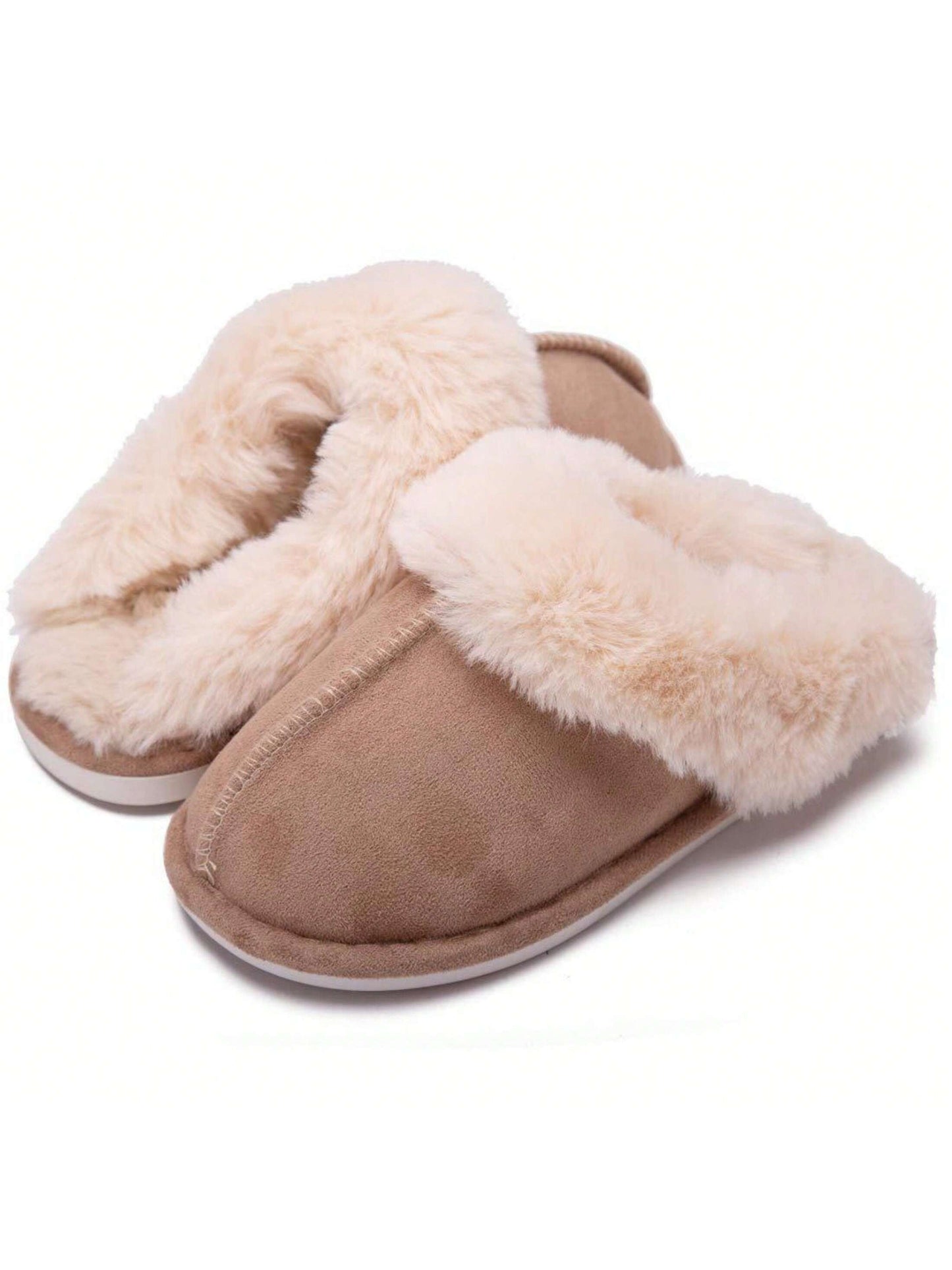 Cozy Women's Slip-On Moccasins With Non-Slip Platform - Ideal For Winter Home Comfort In Soft Plush Fleece Warm House Slippers Women Shoes