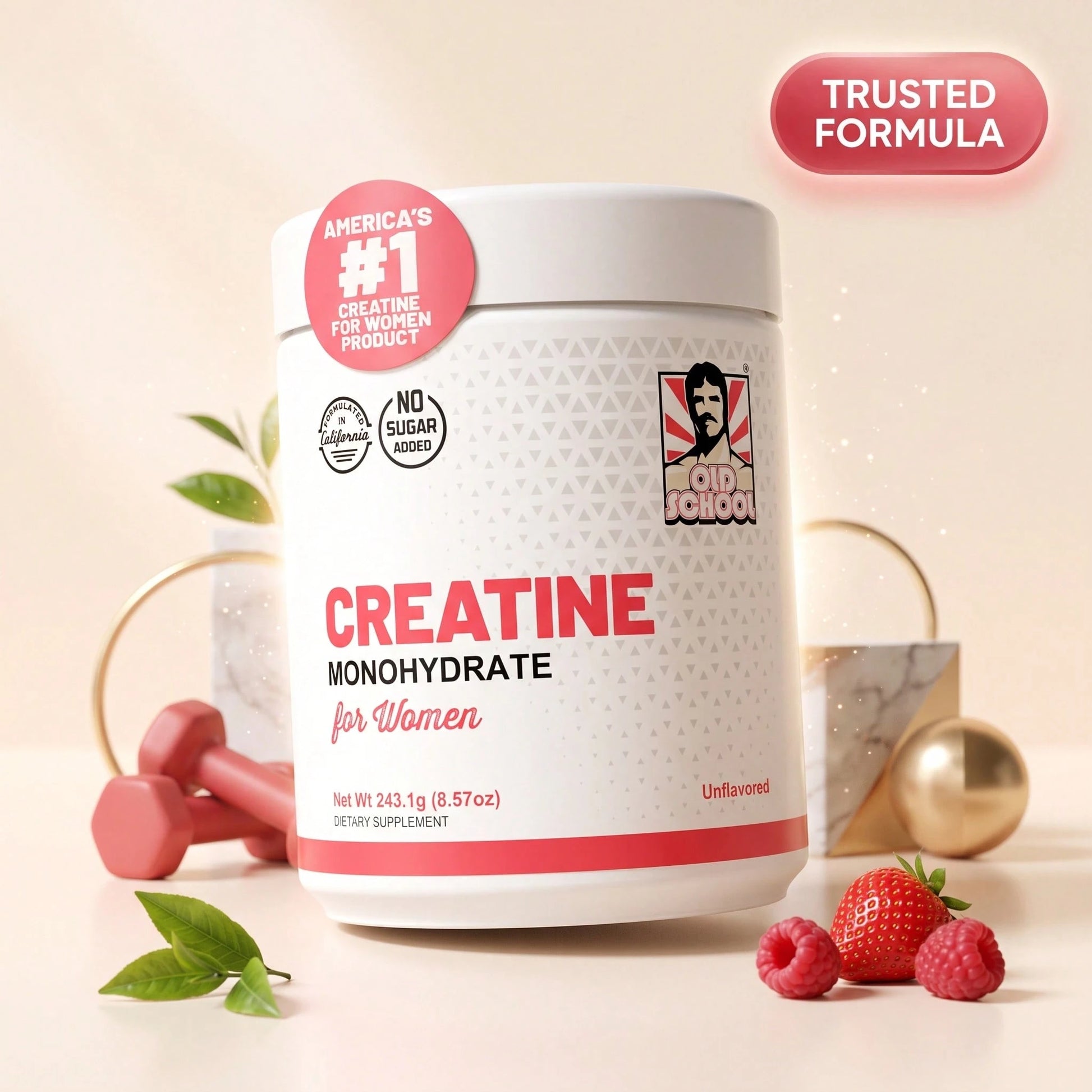 Creatine Monohydrate For Women – 1-Pack| Unflavored Pure Powder, No Sugar| Supports Strength, Endurance & Lean Muscle| Gym & Fitness Essential – Best Value – Stock Up!