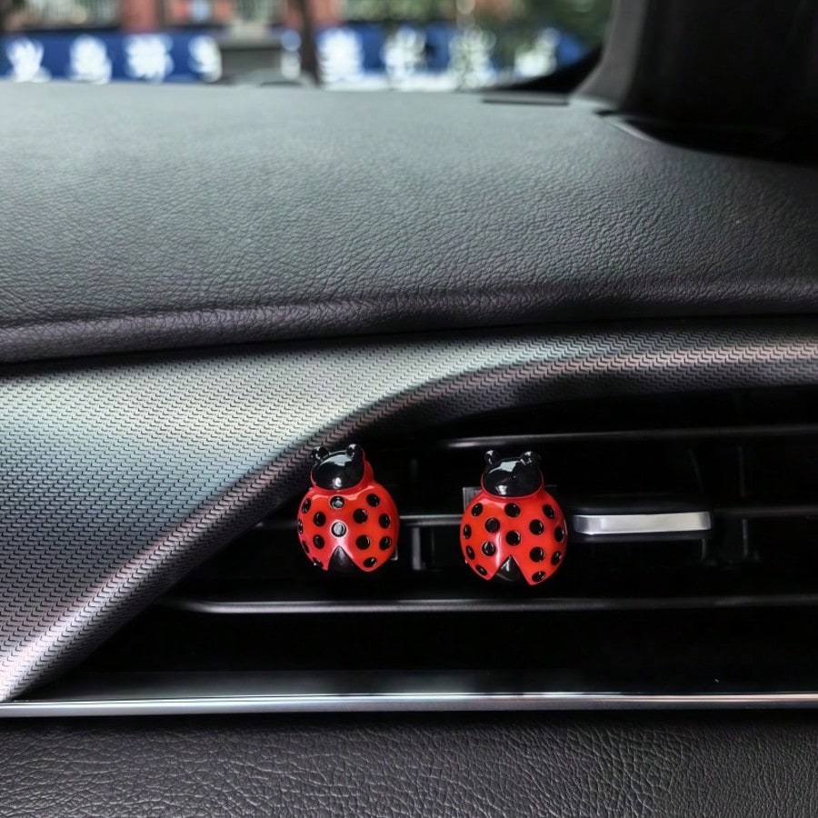 Creative 3D Ladybug Air Vent Clip, Cute Car Interior Decor, Firmly Installed, Fresh And Adorable Style, Enhances Cozy Atmosphere