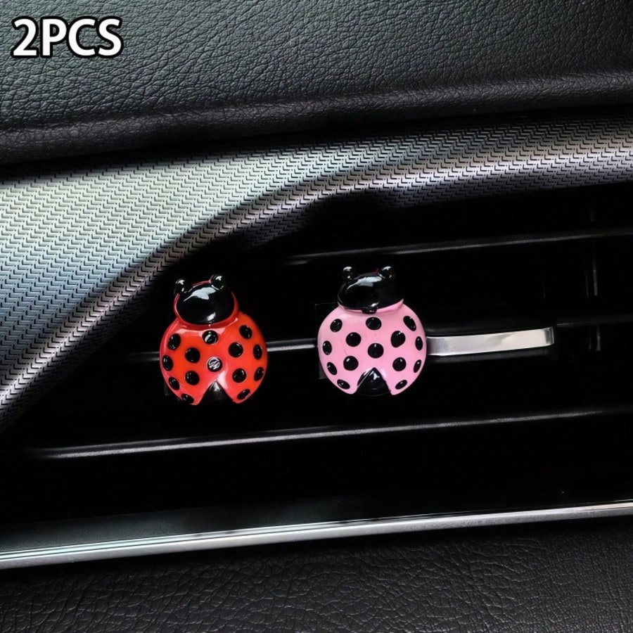 Creative 3D Ladybug Air Vent Clip, Cute Car Interior Decor, Firmly Installed, Fresh And Adorable Style, Enhances Cozy Atmosphere