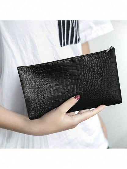 Crocodile Pattern Zipper Makeup Bag