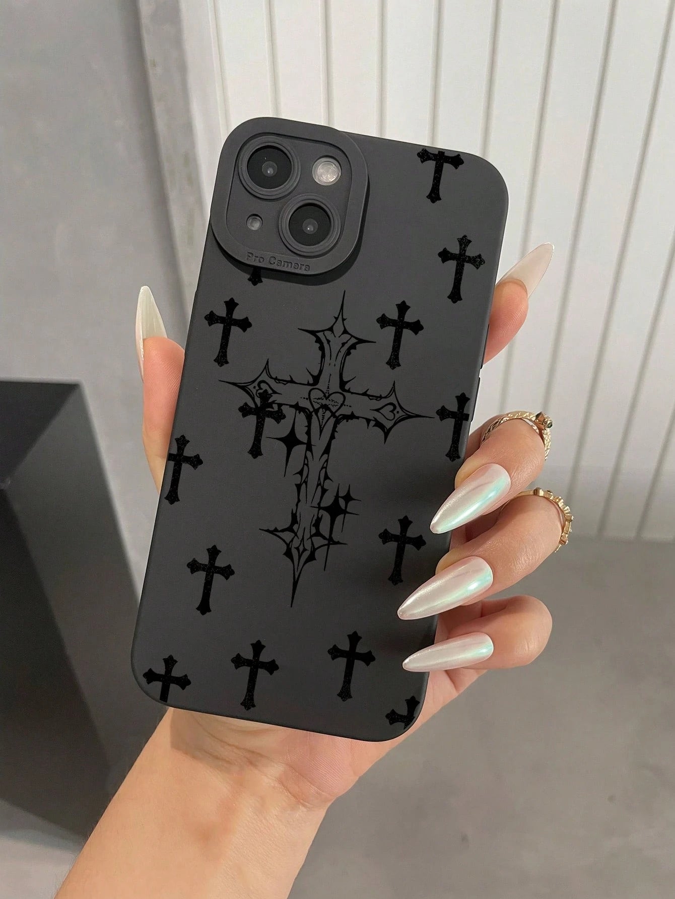 Cross Print Liquid Silicone Phone Case, Full Body Protection, Shockproof And Anti-Drop, TPU Soft Rubber Material, Compatible With IPhone 11/12/13/14/15/15 Pro/15 Plus/15 Pro Max/7 Plus/8 Plus/X/Xs Max