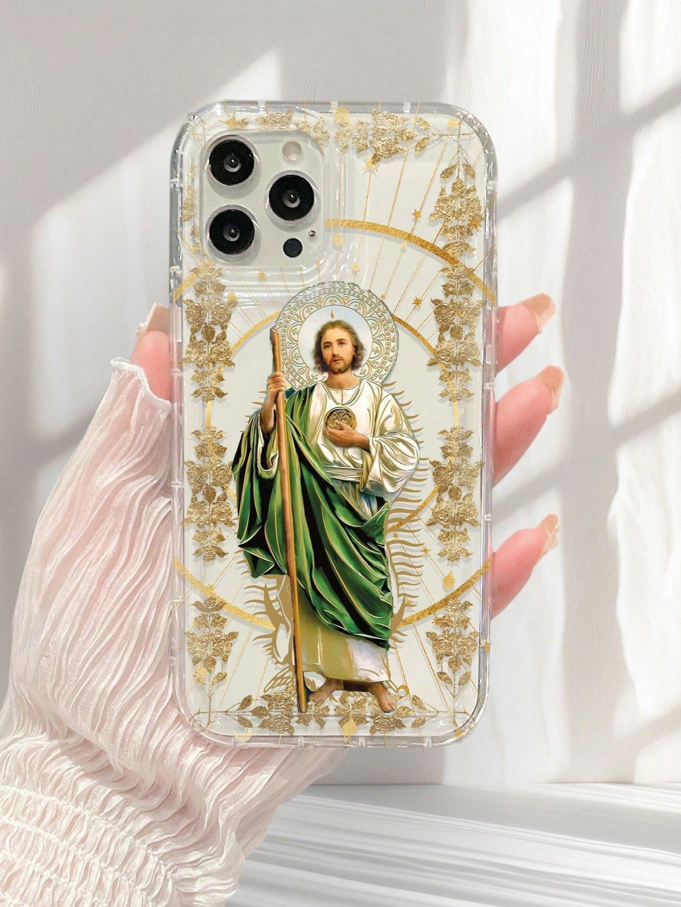 Cross Print Liquid Silicone Phone Case, Full Body Protection, Shockproof And Anti-Drop, TPU Soft Rubber Material, Compatible With IPhone 11/12/13/14/15/15 Pro/15 Plus/15 Pro Max/7 Plus/8 Plus/X/Xs Max