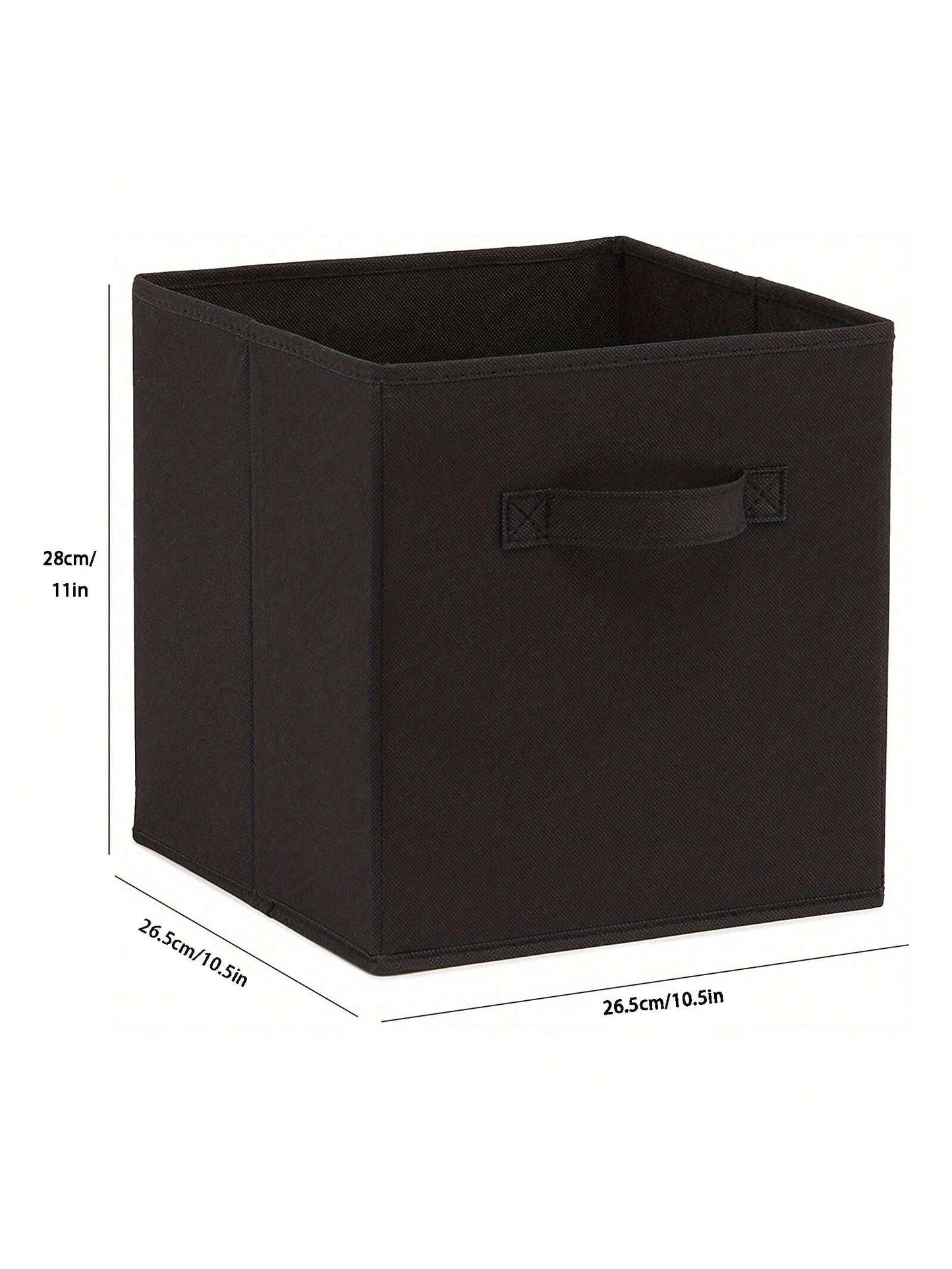 Cube Storage Bins, Foldable Fabric Cube Storage Bins, 11 Inch Cube Storage Bins With Handles, Foldable Storage Cubes For Wardrobes, Service Rooms, Storage Rooms (Beige/Black/Grey, 3-Pack/6-Pack )