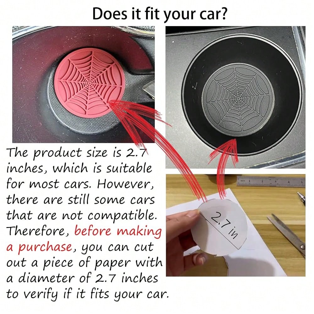 Cup Holder Coaster, 2 Pack Universal Auto Anti Slip Cup Holder Insert Ornaments Coaster, Durable, Suitable For Most Car Interior Access