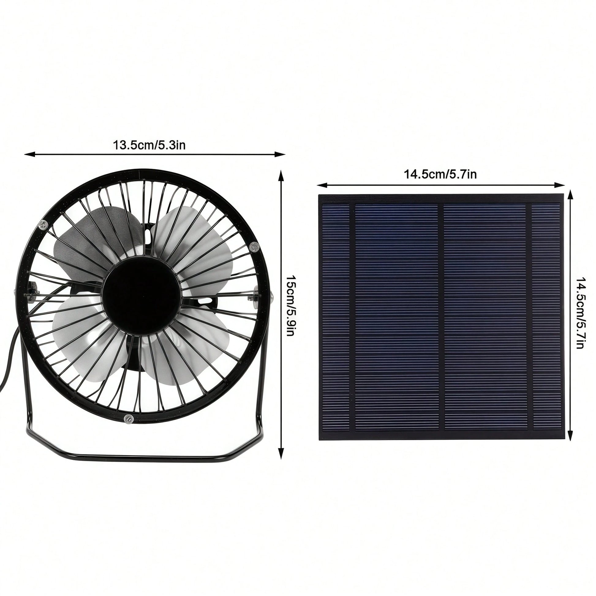 Curear Photovoltaic Solar Panel + Fan Kit