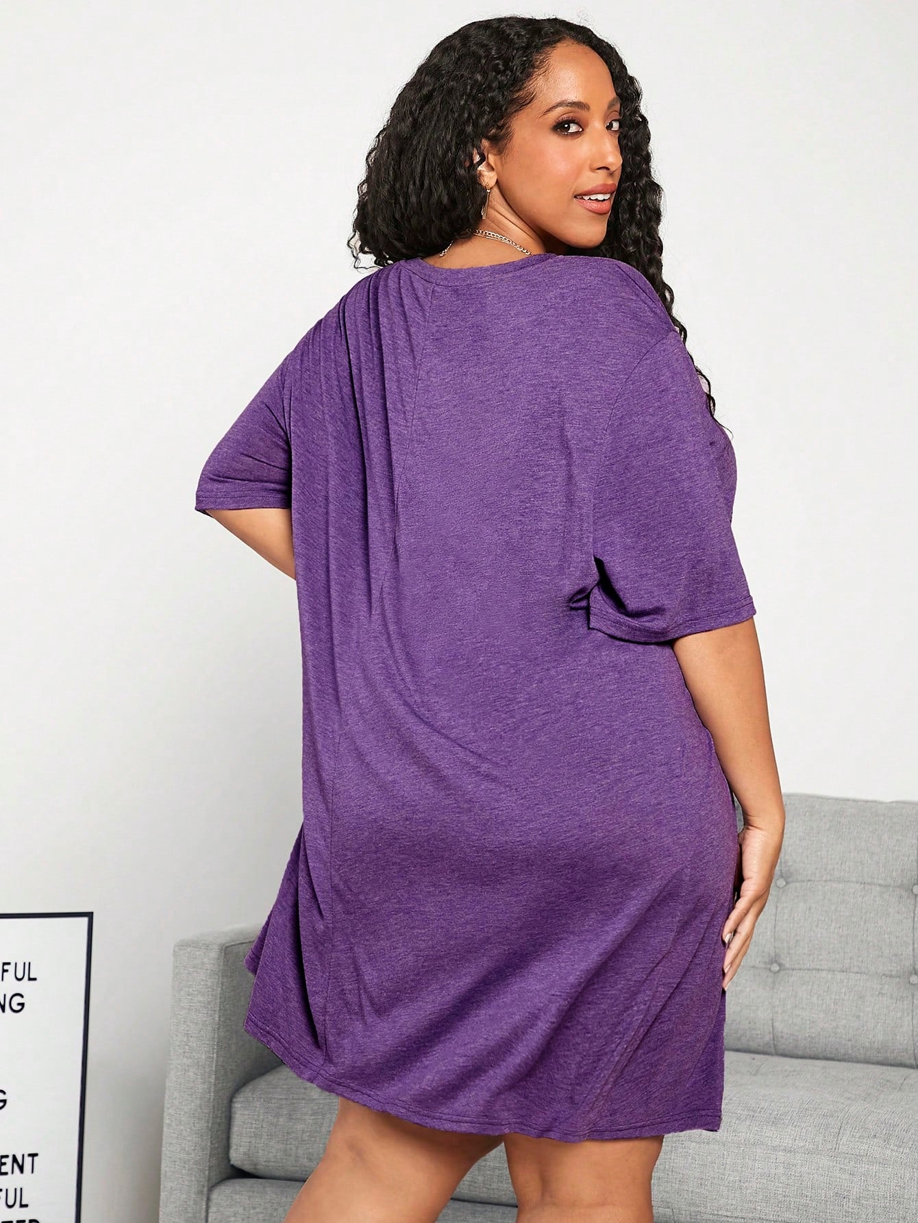 CURVE+ Plus Size Summer Music Festival Tee With Floral And Moon Print