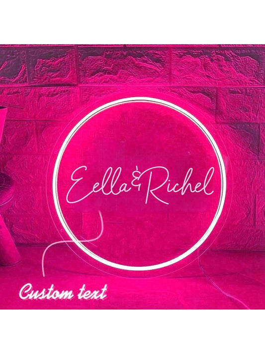 Custom Neon Sign, 3D Carved Art Sign| Mini Neon Sign| USB LED Sign| Round Custom Neon Sign| Room Wall Decor| Wedding, Christmas, Birthday Gift Sign,Urban Gala,Fashion Decor,Forever Love, Aesth