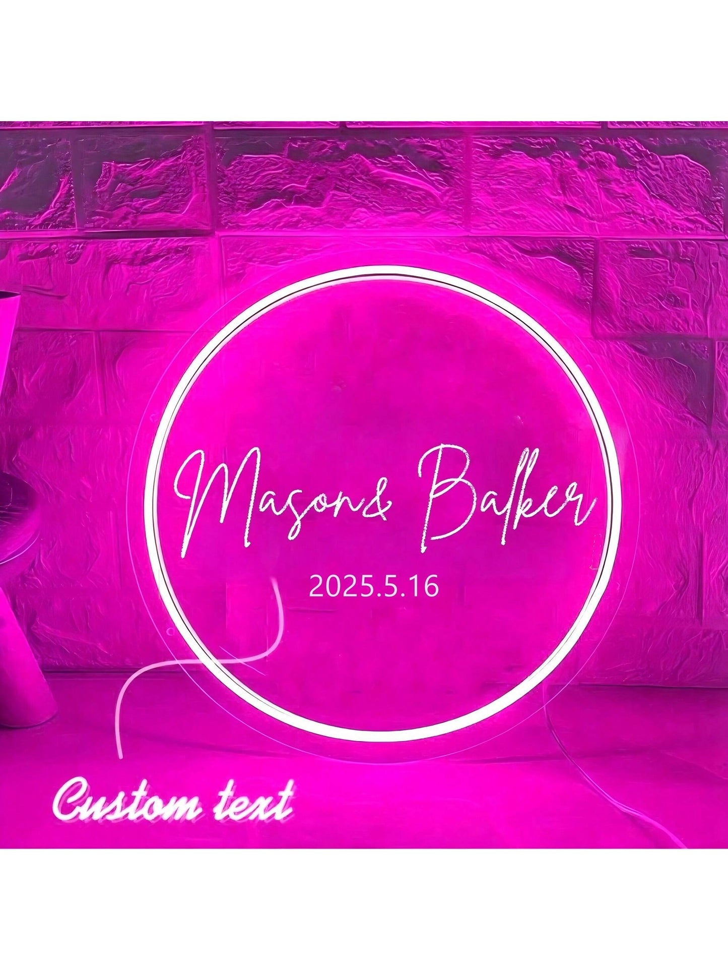 Custom Neon Sign, 3D Carved Art Sign| Mini Neon Sign| USB LED Sign| Round Custom Neon Sign| Room Wall Decor| Wedding, Christmas, Birthday Gift Sign,Urban Gala,Fashion Decor,Forever Love, Aesth