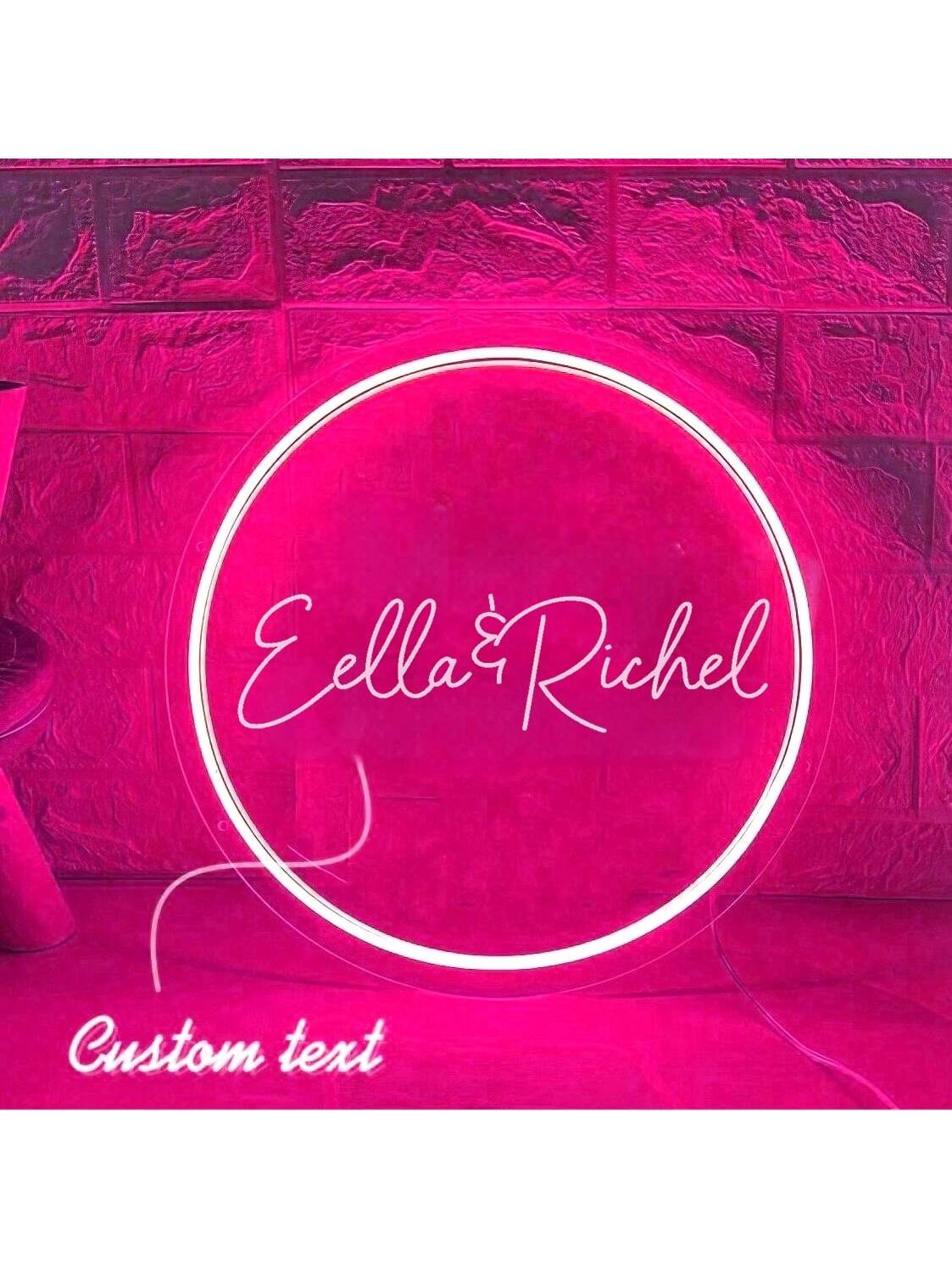 Custom Neon Sign, 3D Carved Art Sign| Mini Neon Sign| USB LED Sign| Round Custom Neon Sign| Room Wall Decor| Wedding, Christmas, Birthday Gift Sign,Urban Gala,Fashion Decor,Forever Love, Aesth