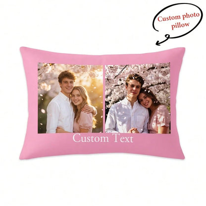 Custom Photo Pillowcase Custom Your Text/Photo Custom Thing Custom Pillow Decrotive Personalized Item Couples Pillow Valentine's Day Thanksgiving Anniversary Friend Family Christmas Personalized Gift