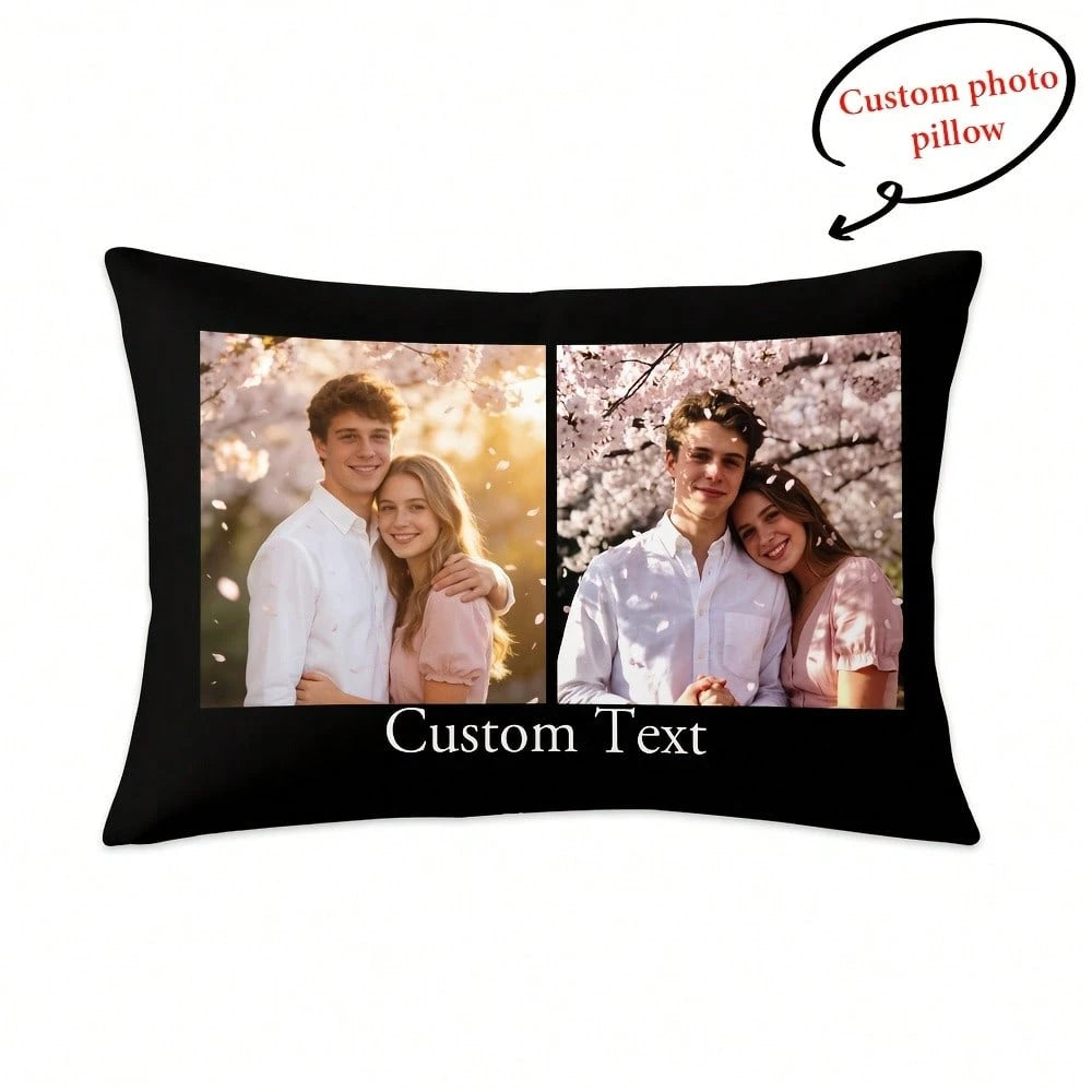 Custom Photo Pillowcase Custom Your Text/Photo Custom Thing Custom Pillow Decrotive Personalized Item Couples Pillow Valentine's Day Thanksgiving Anniversary Friend Family Christmas Personalized Gift