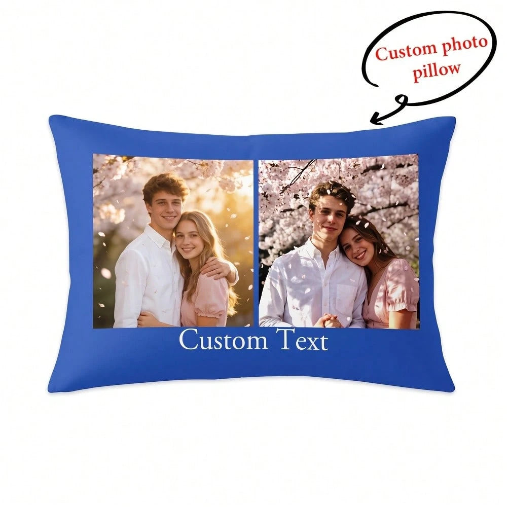 Custom Photo Pillowcase Custom Your Text/Photo Custom Thing Custom Pillow Decrotive Personalized Item Couples Pillow Valentine's Day Thanksgiving Anniversary Friend Family Christmas Personalized Gift