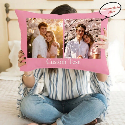 Custom Photo Pillowcase Custom Your Text/Photo Custom Thing Custom Pillow Decrotive Personalized Item Couples Pillow Valentine's Day Thanksgiving Anniversary Friend Family Christmas Personalized Gift