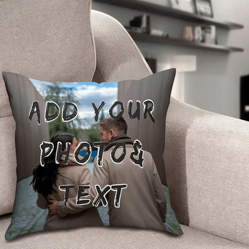 Custom Photo Text Couple Hug Pillowcase Unique Home Accent Couple Gift Valentine Surprise Custom Thing Custom Pillow Decrotive Couples Pillow Thanksgiving Anniversary Friend Family Christmas Gift Supp