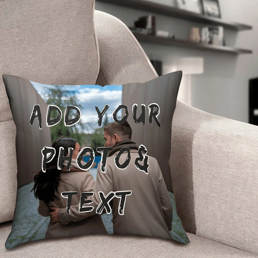 Custom Photo Text Couple Hug Pillowcase Unique Home Accent Couple Gift Valentine Surprise Custom Thing Custom Pillow Decrotive Couples Pillow Thanksgiving Anniversary Friend Family Christmas Gift Supp
