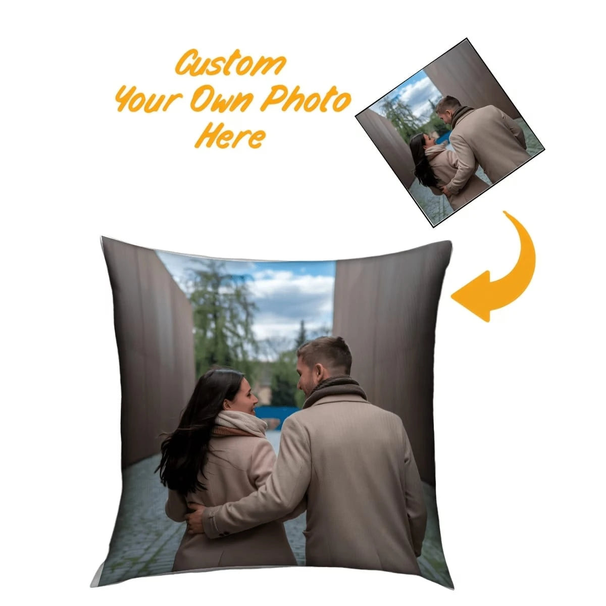 Custom Photo Text Couple Hug Pillowcase Unique Home Accent Couple Gift Valentine Surprise Custom Thing Custom Pillow Decrotive Couples Pillow Thanksgiving Anniversary Friend Family Christmas Gift Supp