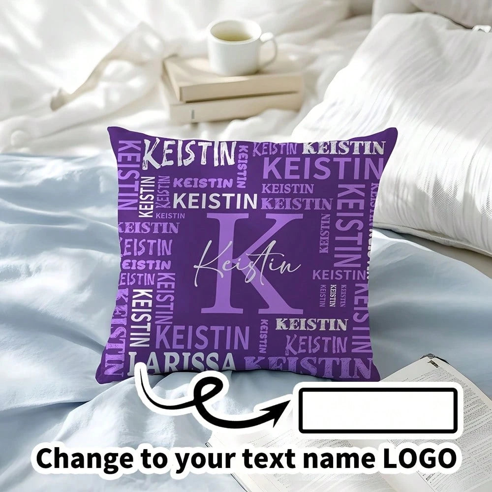Custom Pillowcase With Name LOGO Custom Sofa Pillowcase Holiday Birthday Gift Couple Customized Cushion Covers Custom Pillow Custom Thing Room Decor Pillow Monogram Pillow Case Personalized Gifts Perf