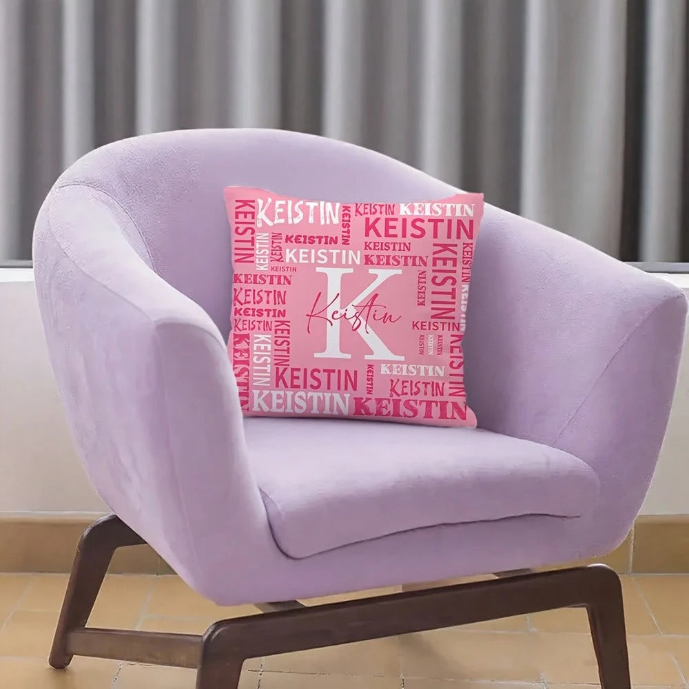 Custom Pillowcase With Name LOGO Custom Sofa Pillowcase Holiday Birthday Gift Couple Customized Cushion Covers Custom Pillow Custom Thing Room Decor Pillow Monogram Pillow Case Personalized Gifts Perf