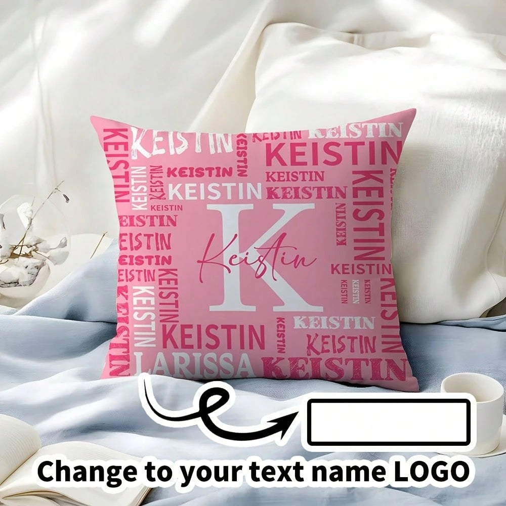 Custom Pillowcase With Name LOGO Custom Sofa Pillowcase Holiday Birthday Gift Couple Customized Cushion Covers Custom Pillow Custom Thing Room Decor Pillow Monogram Pillow Case Personalized Gifts Perf