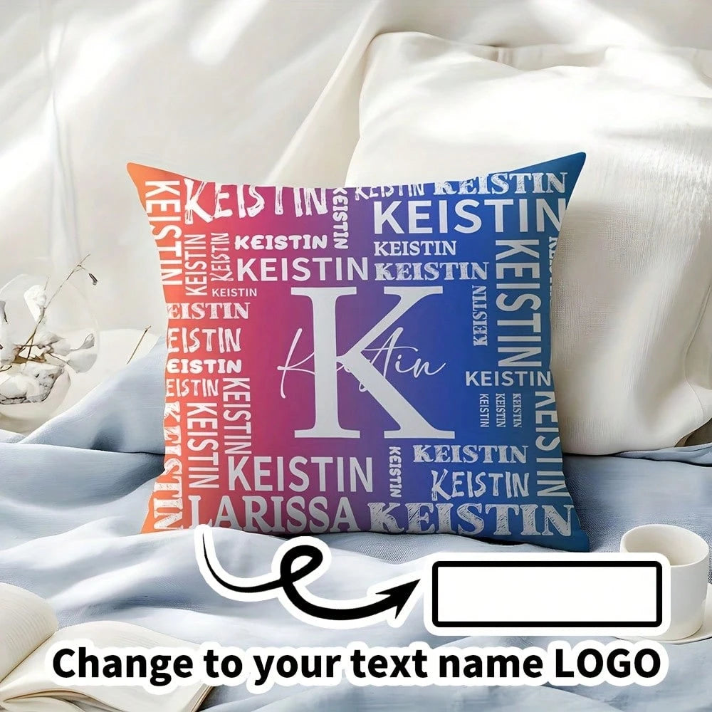 Custom Pillowcase With Name LOGO Custom Sofa Pillowcase Holiday Birthday Gift Couple Customized Cushion Covers Custom Pillow Custom Thing Room Decor Pillow Monogram Pillow Case Personalized Gifts Perf