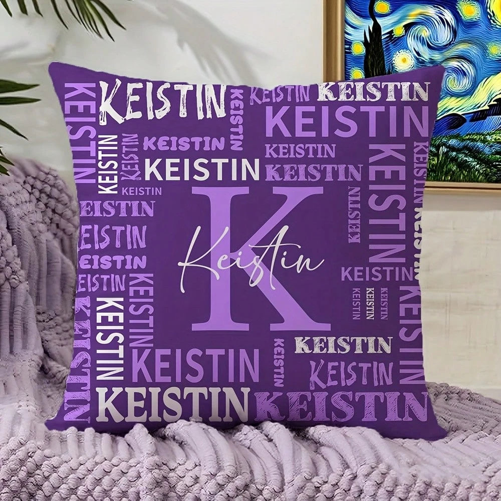 Custom Pillowcase With Name LOGO Custom Sofa Pillowcase Holiday Birthday Gift Couple Customized Cushion Covers Custom Pillow Custom Thing Room Decor Pillow Monogram Pillow Case Personalized Gifts Perf