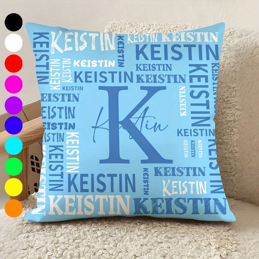 Custom Pillowcase With Name LOGO Custom Sofa Pillowcase Holiday Birthday Gift Couple Customized Cushion Covers Custom Pillow Custom Thing Room Decor Pillow Monogram Pillow Case Personalized Gifts Perf