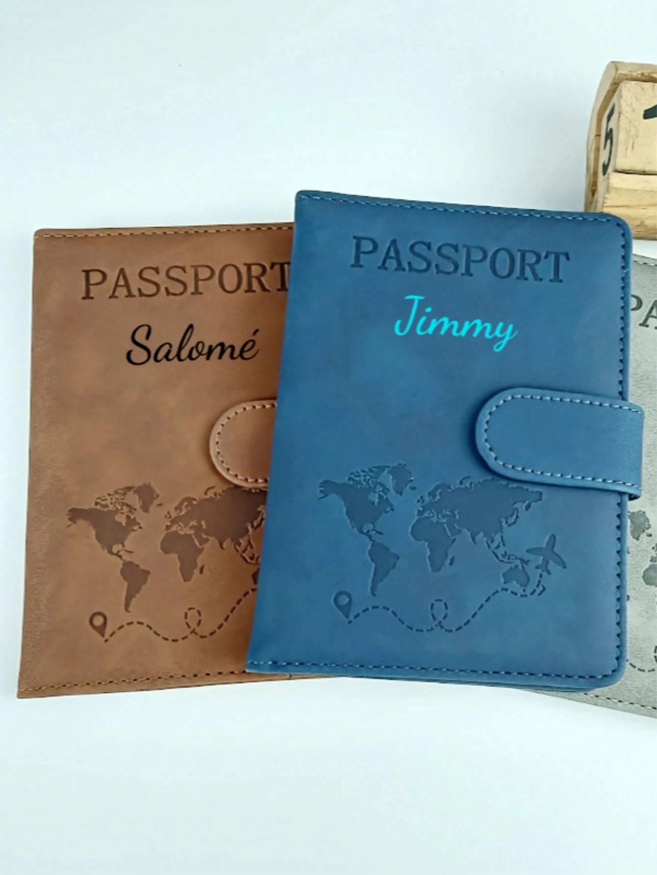 Custom Text Logo PU Leather Passport Holder Cover, Airplane Tickets Travel Document Wallet Organizer, Personalized Travel Essentials Luggage Gear, Vacation Accessories