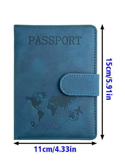 Custom Text Logo PU Leather Passport Holder Cover, Airplane Tickets Travel Document Wallet Organizer, Personalized Travel Essentials Luggage Gear, Vacation Accessories